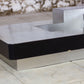 Table basse bar bois et acier Willy Rizzo, 1970