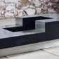 Table basse bar bois et acier Willy Rizzo, 1970