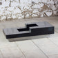 Table basse bar bois et acier Willy Rizzo, 1970