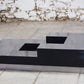 Table basse bar bois et acier Willy Rizzo, 1970