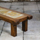Table basse brutaliste chêne, 1960