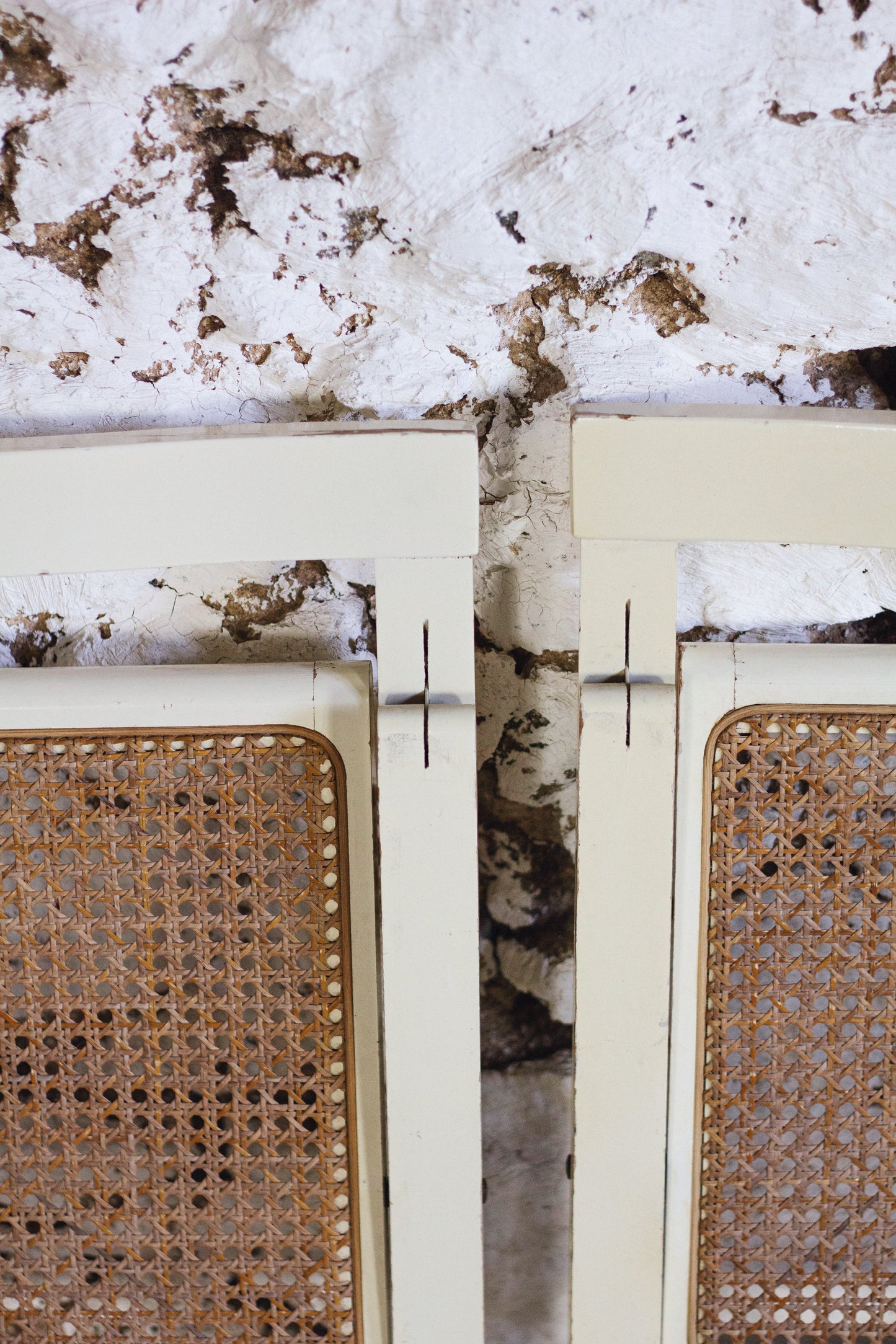 4 chaises pliantes en cannage style Aldo Jacober, 1960