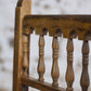 Chaise espagnole brutaliste en chêne et cuir