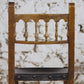 Chaise espagnole brutaliste en chêne et cuir