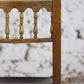 Chaise espagnole brutaliste en chêne et cuir