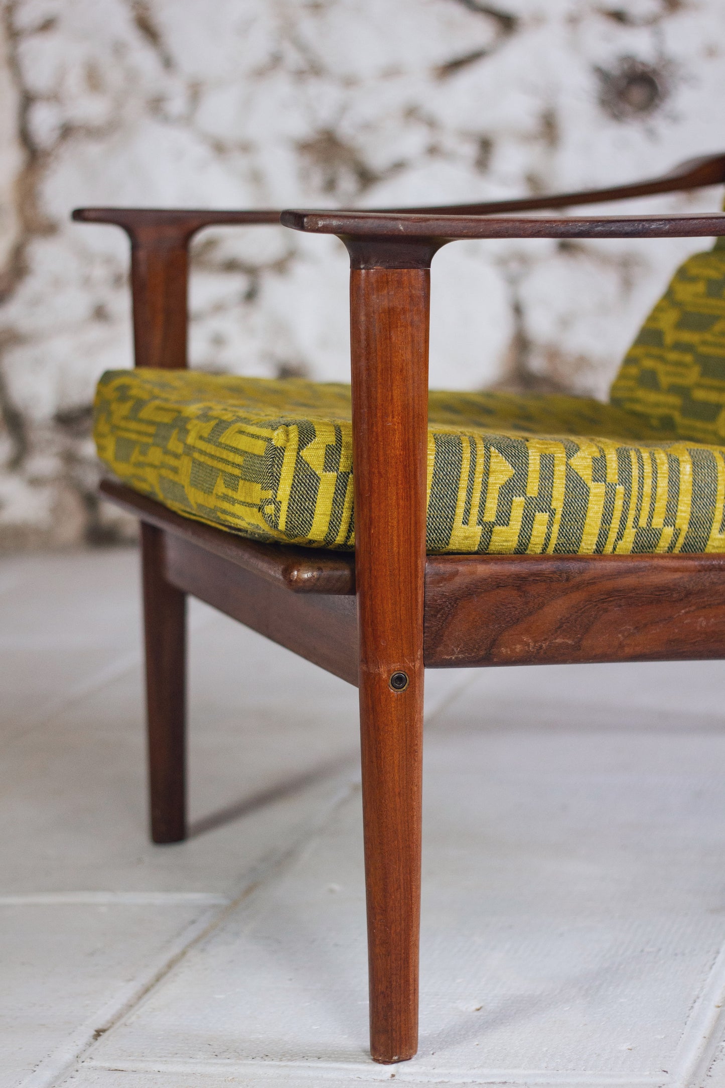 Fauteuil scandinave danois vintage en teck, 1960