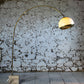 Lampadaire arc par Harvey Guzzini en laiton, 1970