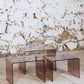 Trois tables gigognes en plexiglas fumé, 1970