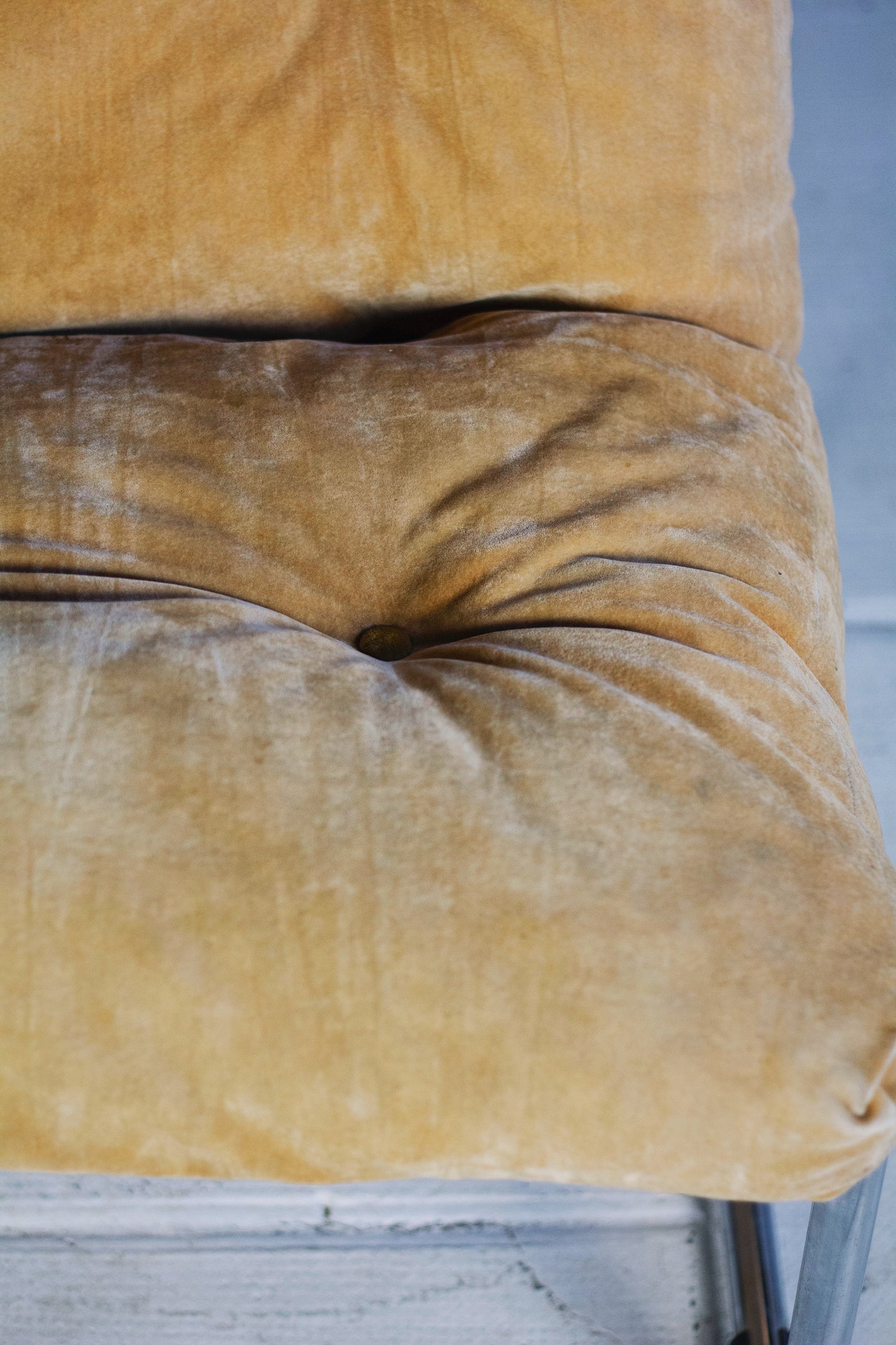 Fauteuil vintage style "Pixi" en velours et chrome, 1970