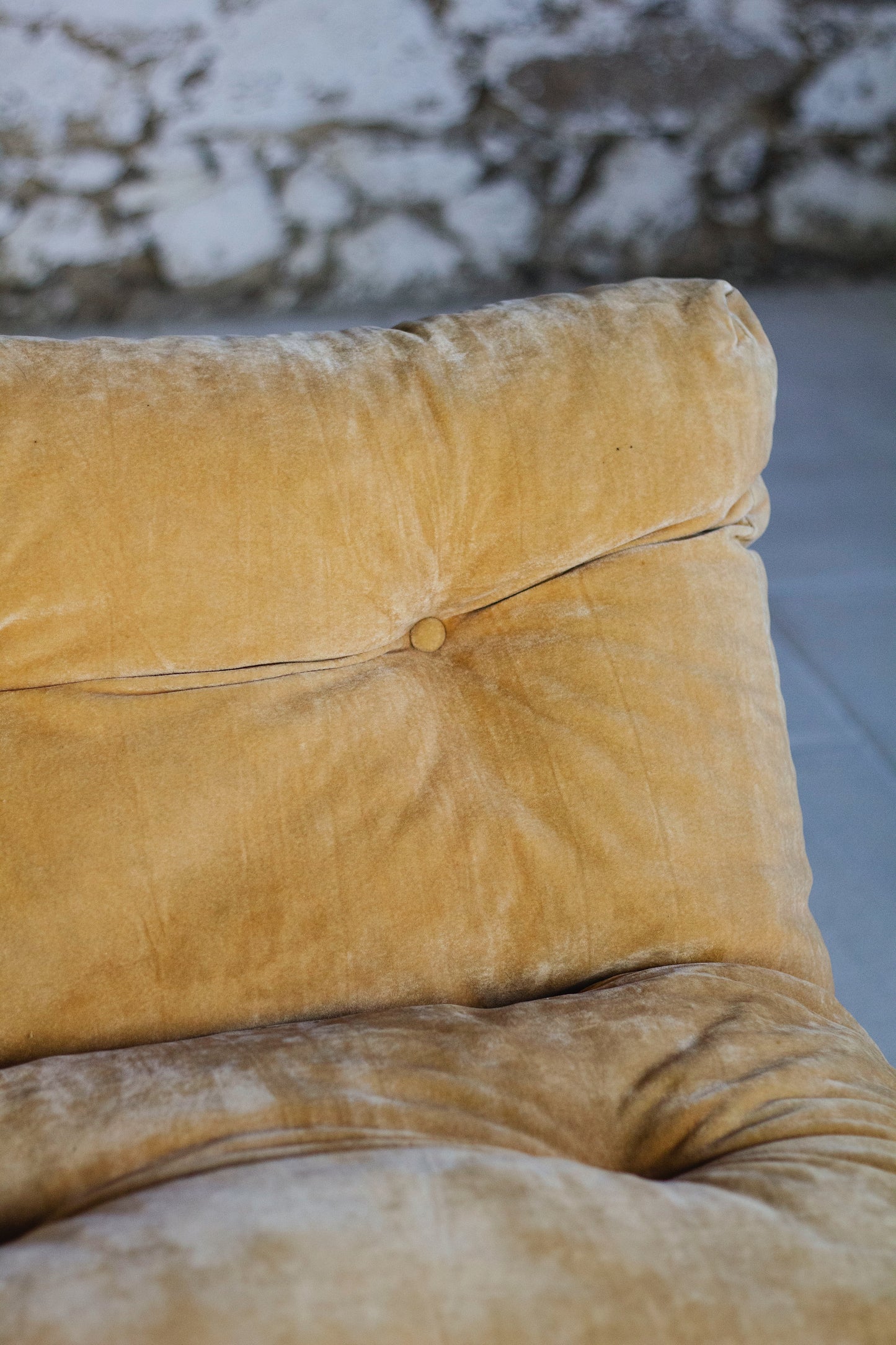 Fauteuil vintage style "Pixi" en velours et chrome, 1970