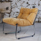 Fauteuil vintage style "Pixi" en velours et chrome, 1970