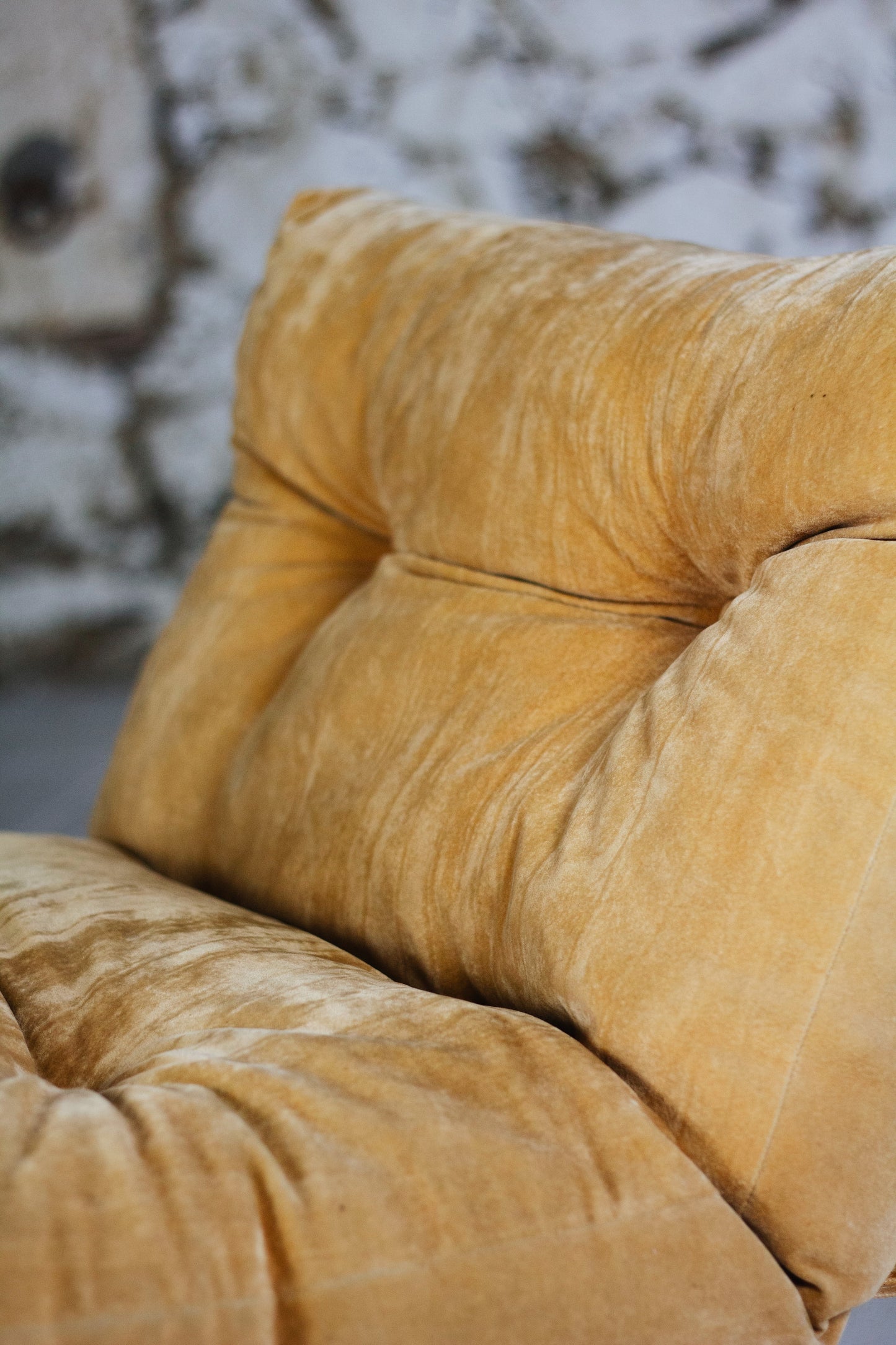 Fauteuil vintage style "Pixi" en velours et chrome, 1970