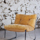 Fauteuil vintage style "Pixi" en velours et chrome, 1970