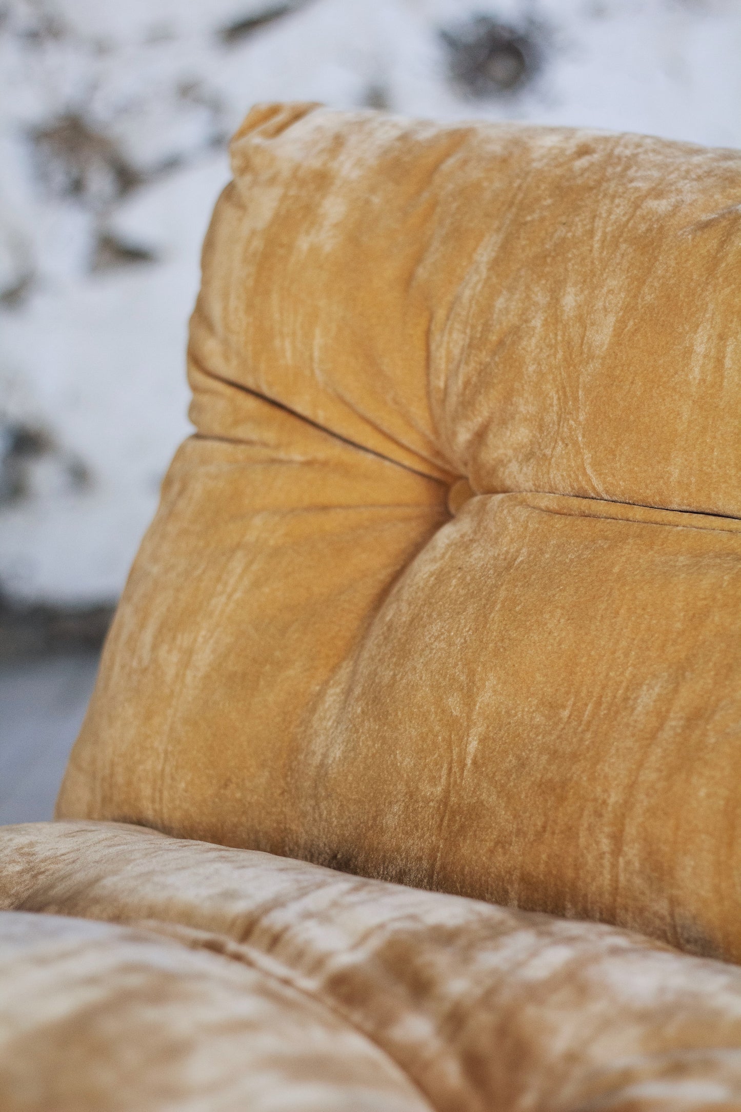 Fauteuil vintage style "Pixi" en velours et chrome, 1970