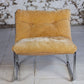 Fauteuil vintage style "Pixi" en velours et chrome, 1970