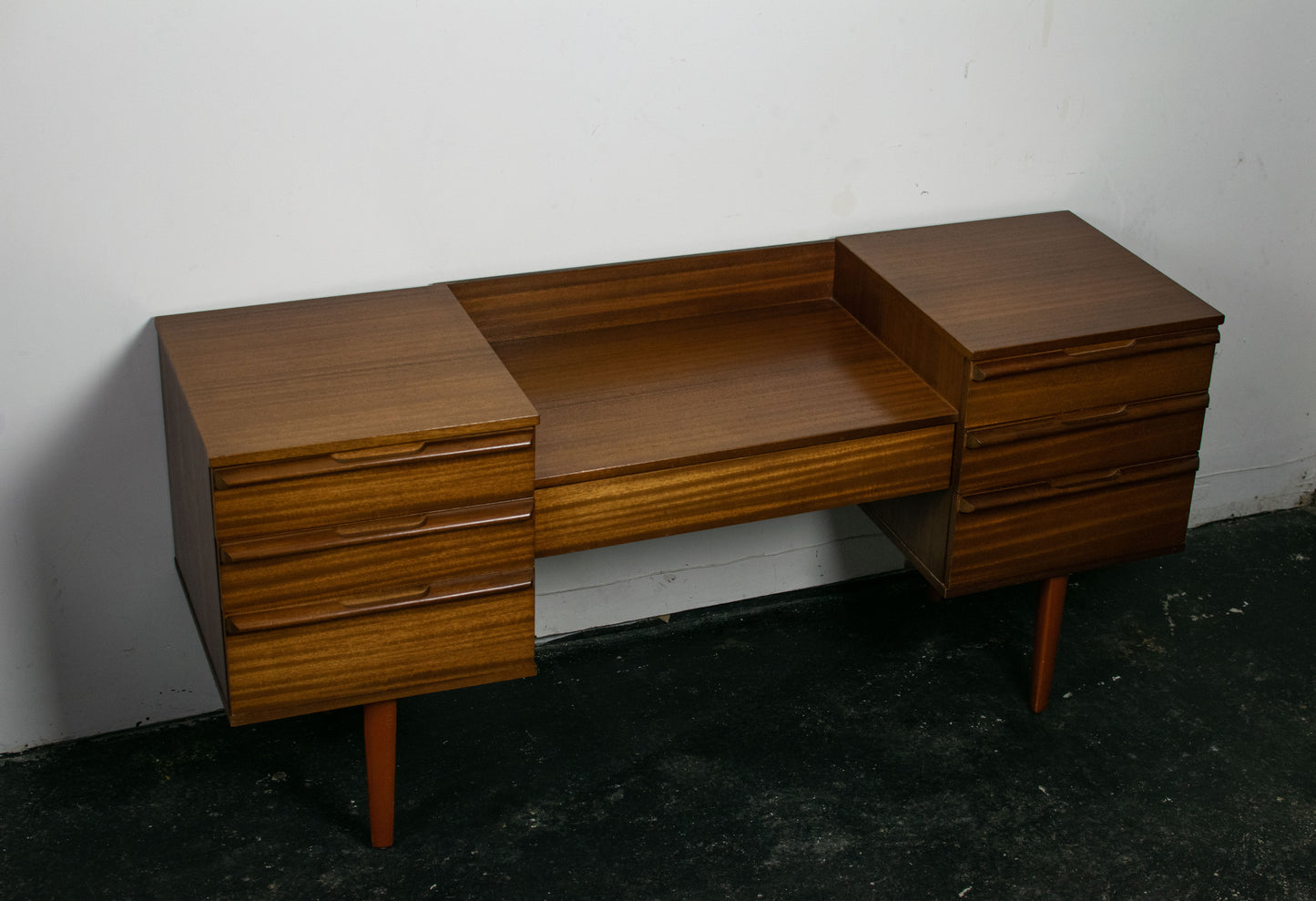 Console en teck mid-century, AVALON, 1960