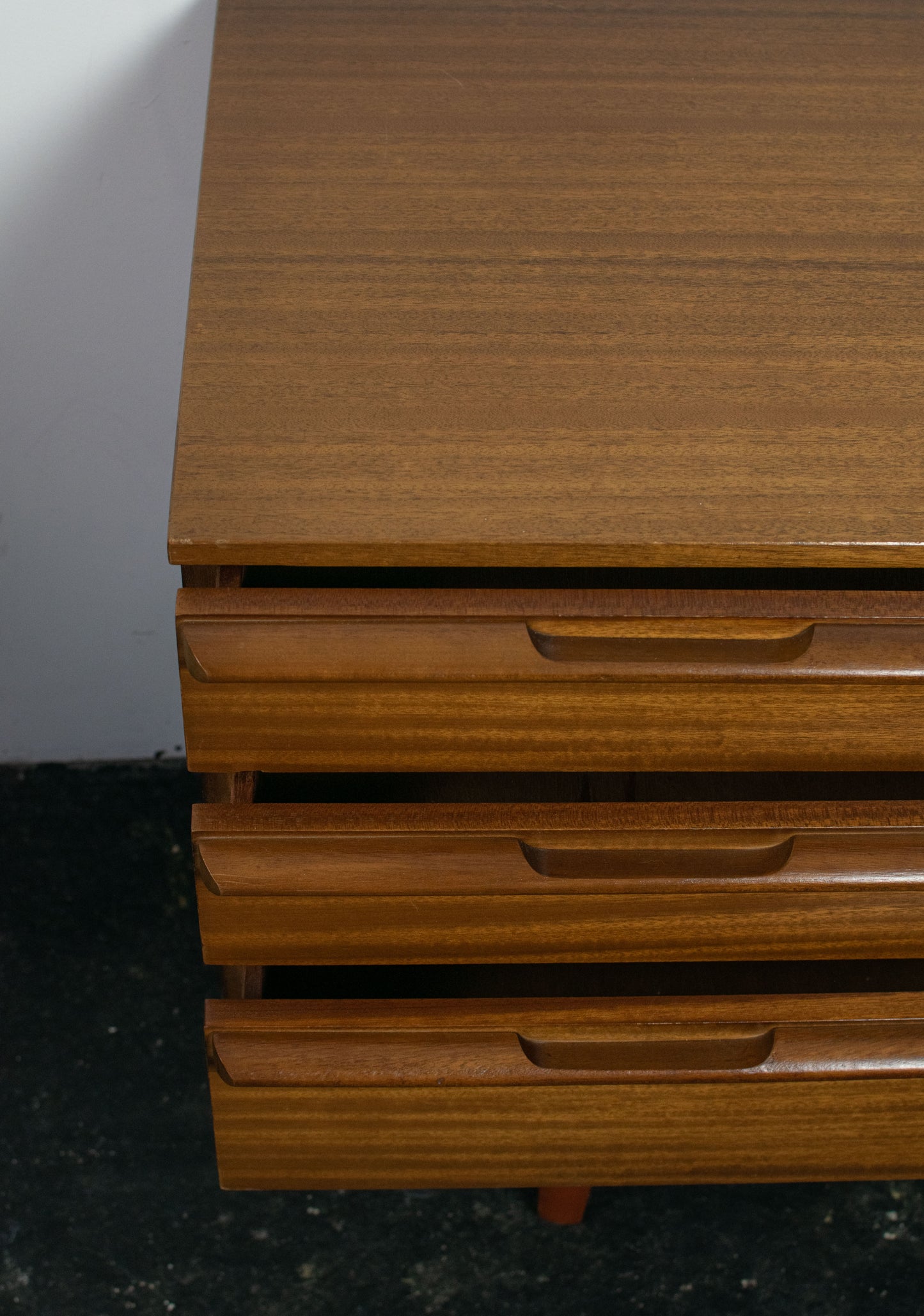 Console en teck mid-century, AVALON, 1960