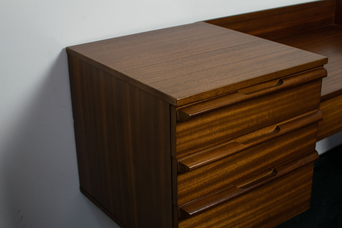 Console en teck mid-century, AVALON, 1960
