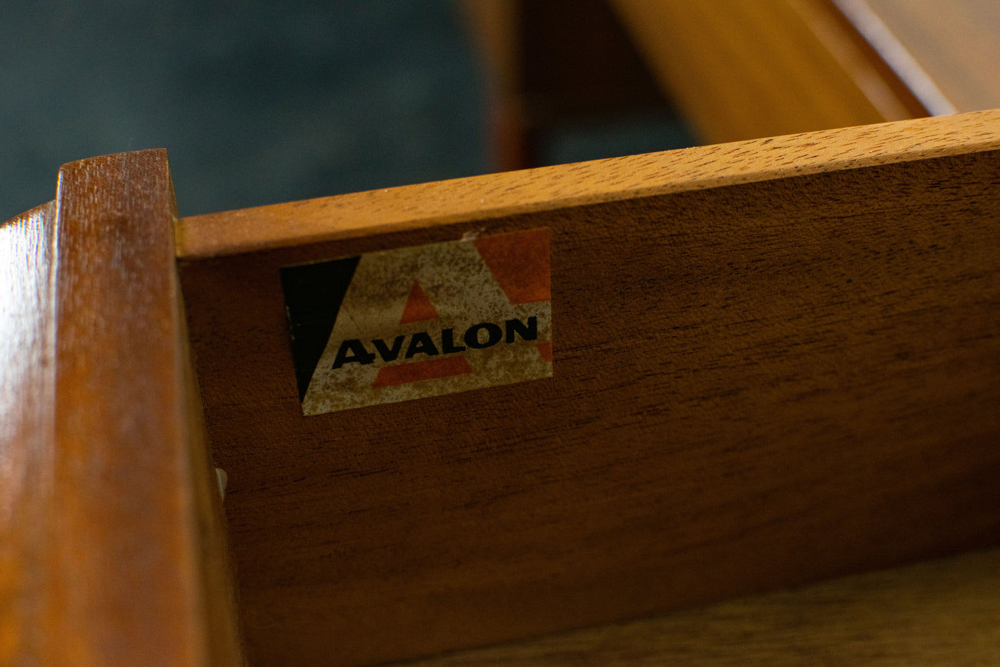 Console en teck mid-century, AVALON, 1960