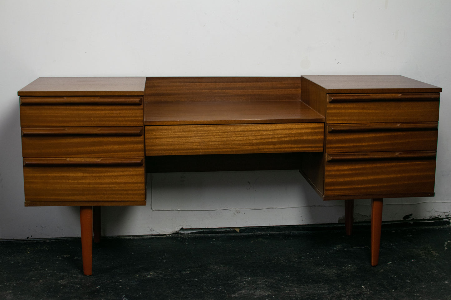 Console en teck mid-century, AVALON, 1960